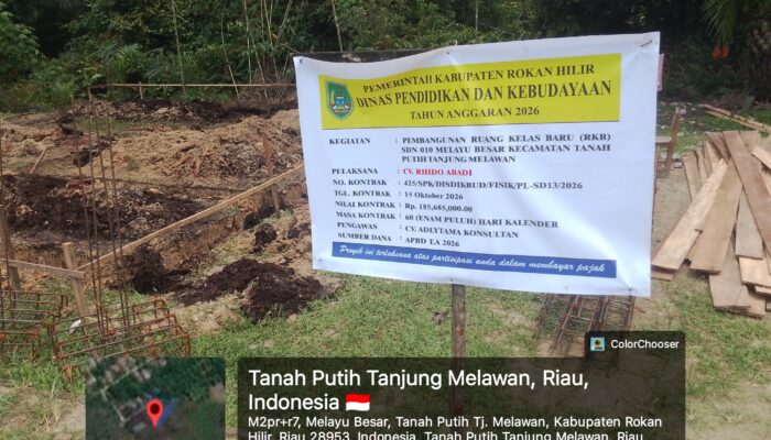Sempat Viral  di akun Facebook milik wakil Bupati Rohil jhony Charles Murid Belajar di Bawah Pohon, SDN 010 Permai Akhirnya Dapat Tambahan Ruang Kelas!!