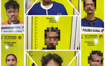 Polres Dumai Gelar Razia di Kawasan Rawan Narkoba, 11 Pria Diamankan dengan Hasil Tes Urine Positif Metamfetamina