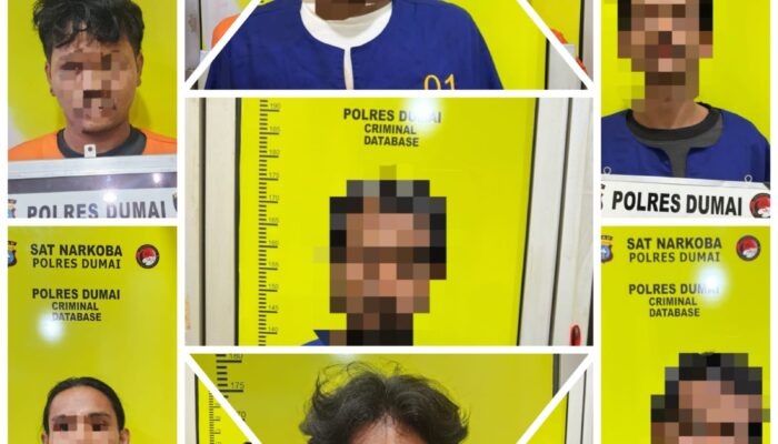 Polres Dumai Gelar Razia di Kawasan Rawan Narkoba, 11 Pria Diamankan dengan Hasil Tes Urine Positif Metamfetamina