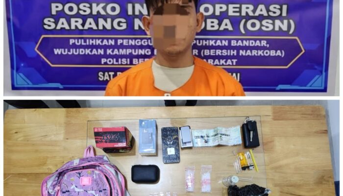 Polsek Dumai Timur Ungkap Kasus Narkotika, 17 Paket Sabu Seberat 26,43 Gram Diamankan