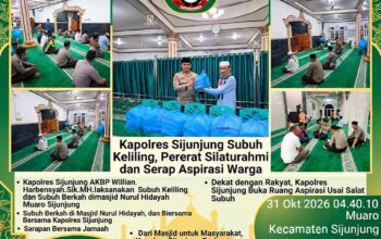 Kapolres Sijunjung Subuh Keliling, Pererat Silaturahmi dan Serap Aspirasi Warga