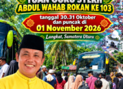 Menapak Jejak Ulama Besar, 218 Jamaah pimpinan Kh Abdurrahman Jamil dari  TPTM Hadiri Haul Syekh Abdul Wahab Rokan ke 103 tahun 2026