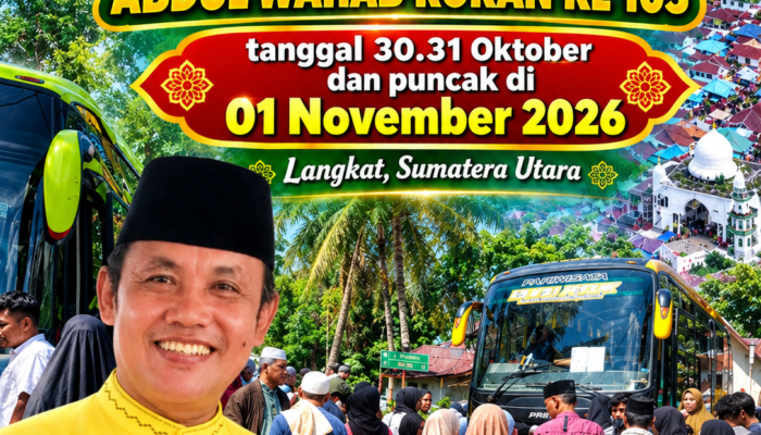 Menapak Jejak Ulama Besar, 218 Jamaah pimpinan Kh Abdurrahman Jamil dari  TPTM Hadiri Haul Syekh Abdul Wahab Rokan ke 103 tahun 2026